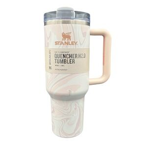 Stanley 40oz The Flowstate Rose Quartz Swirl Quencher Tumbler H2.O NIB